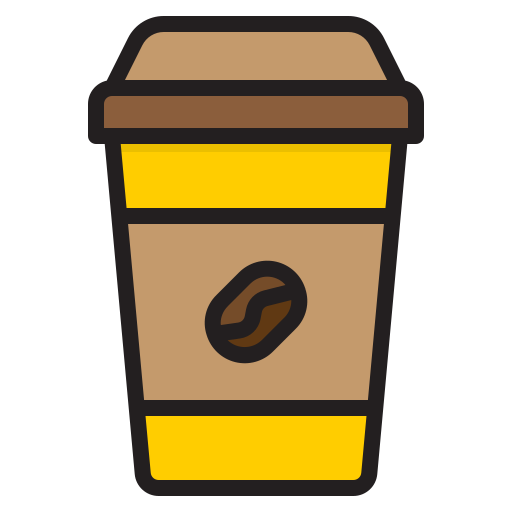 xícara de café srip Lineal Color Ícone