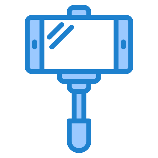 셀카봉 srip Blue icon