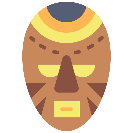 African mask Good Ware Flat icon