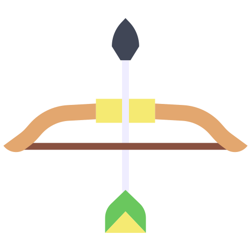 arco y flecha Good Ware Flat icono