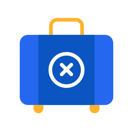 No travelling Good Ware Flat icon