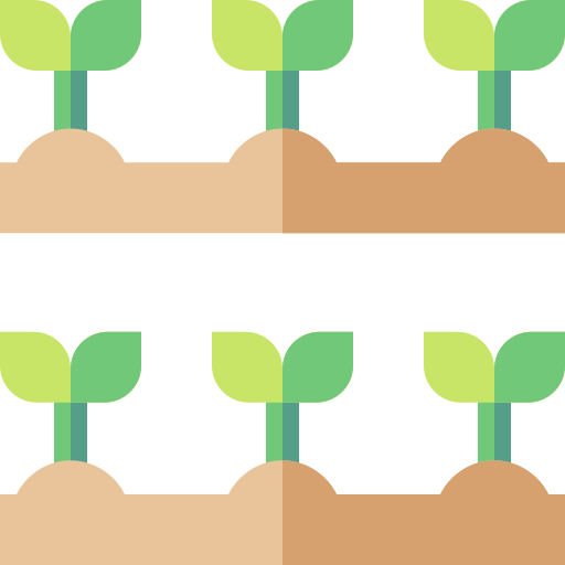 jardinería hidropónica Basic Straight Flat icono