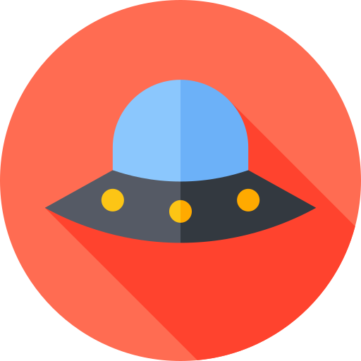 ufo Flat Circular Flat icon