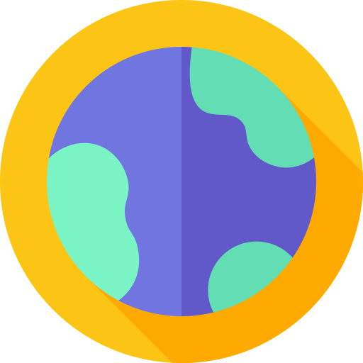 ziemia Flat Circular Flat ikona