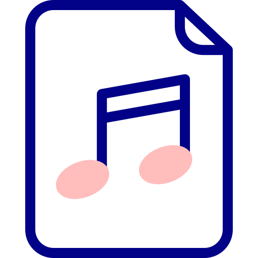音楽ファイル Detailed Mixed Lineal color icon