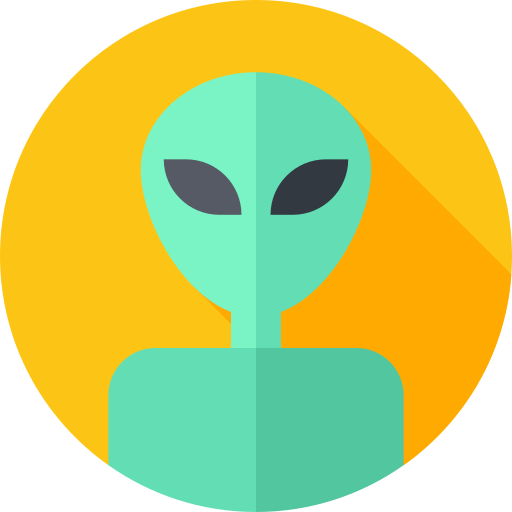 Alien Flat Circular Flat icon