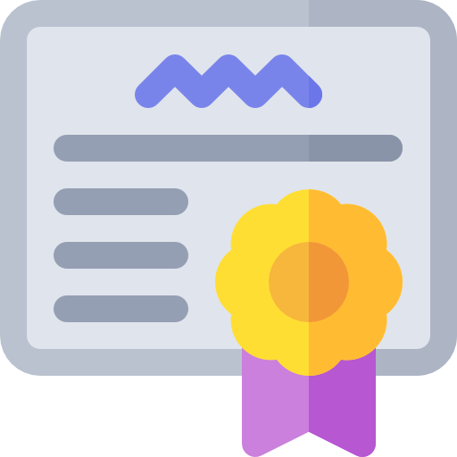 Сертификат Basic Rounded Flat иконка