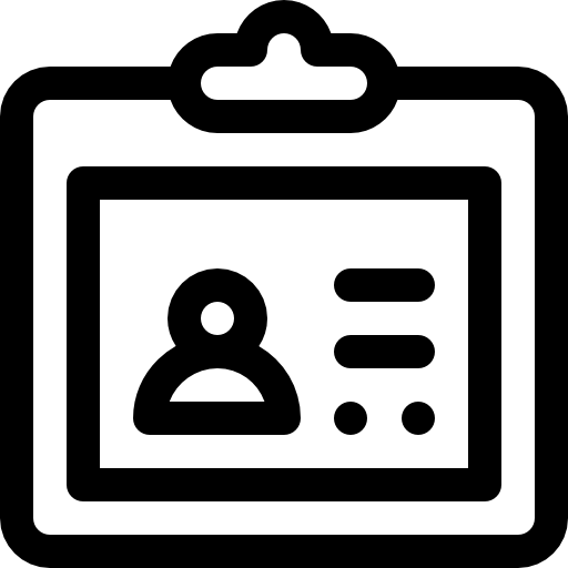 신분증 Basic Rounded Lineal icon