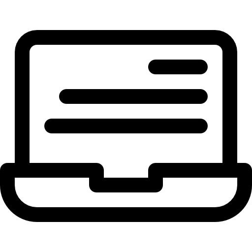 노트북 Basic Rounded Lineal icon