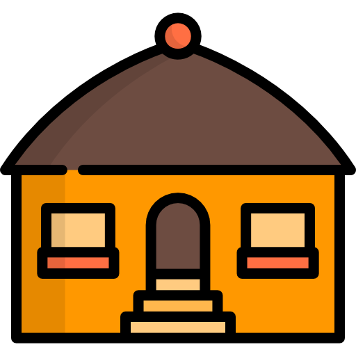 Tribe house Special Lineal color icon
