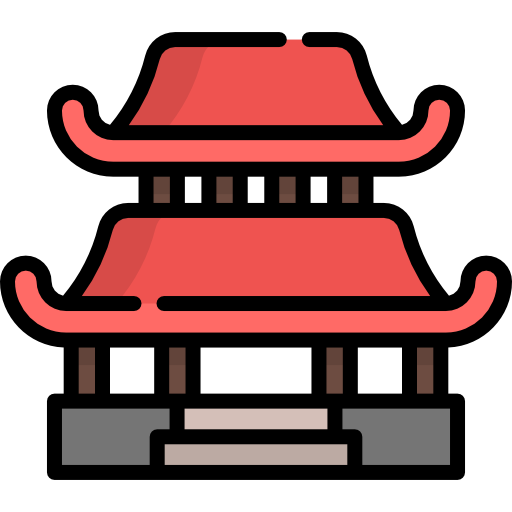 Chinese house Special Lineal color icon