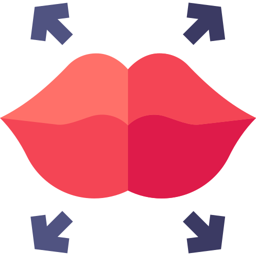 Lip augmentation Basic Straight Flat icon
