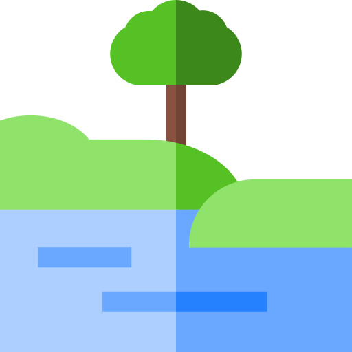 Lake Basic Straight Flat icon