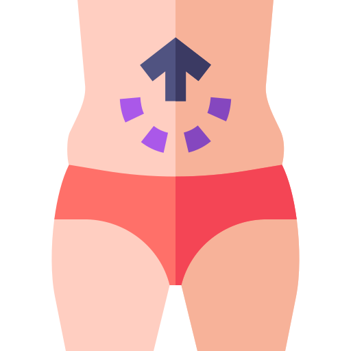 Abdominoplasty Basic Straight Flat icon