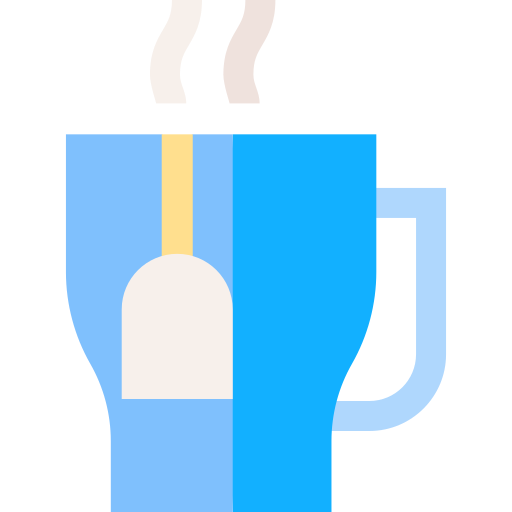 taza de té Basic Straight Flat icono