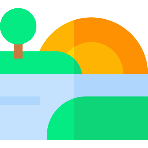 湖 Basic Straight Flat icon