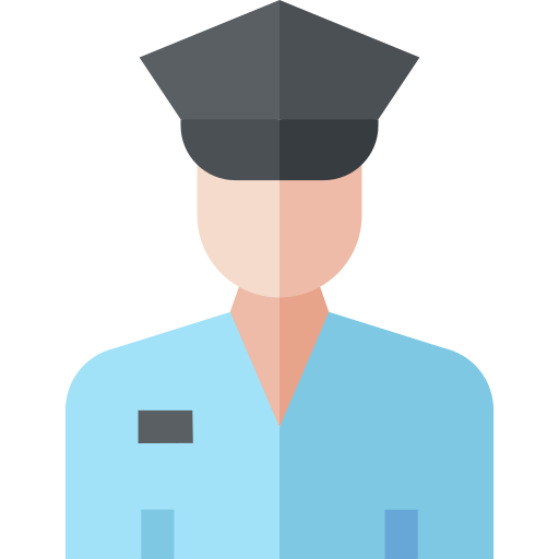 Security guard Basic Straight Flat icon