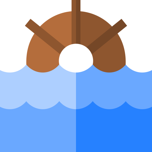 Water mill Basic Straight Flat icon