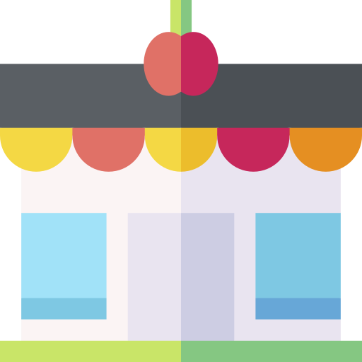 fruit winkel Basic Straight Flat icoon