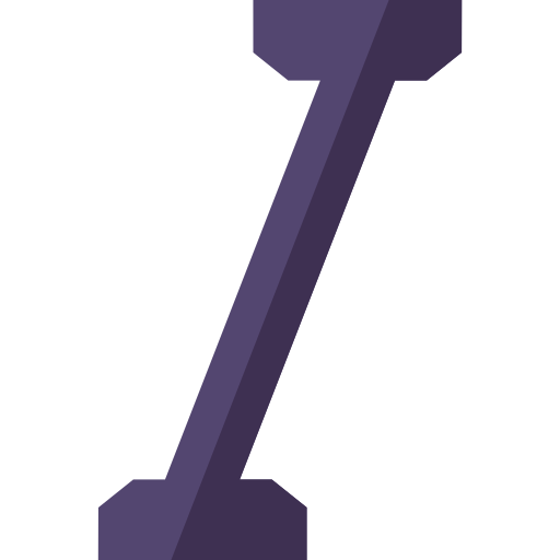cursiva Basic Straight Flat icono
