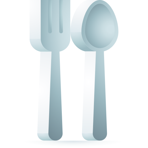 Cutlery 3D Toy Gradient icon