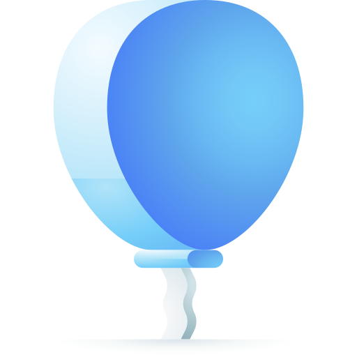balão 3D Toy Gradient Ícone