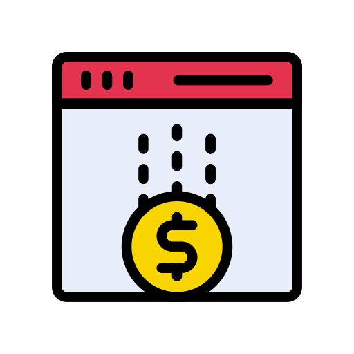 Online payment Vector Stall Lineal Color icon