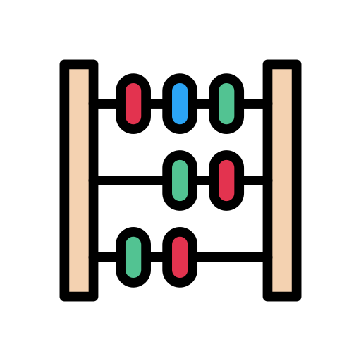 수학 Vector Stall Lineal Color icon