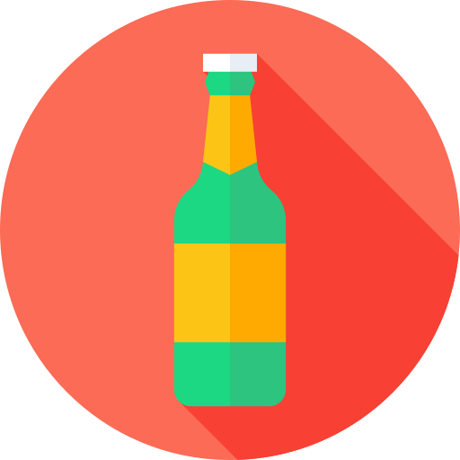 Beer bottle Flat Circular Flat icon