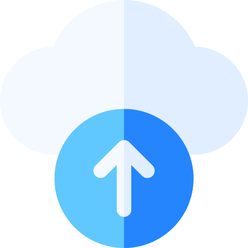 carga en la nube Basic Rounded Flat icono