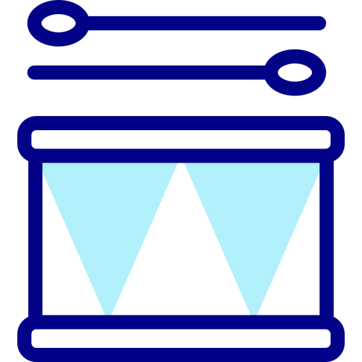 tamburo Detailed Mixed Lineal color icona