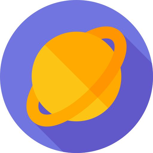 saturn Flat Circular Flat ikona
