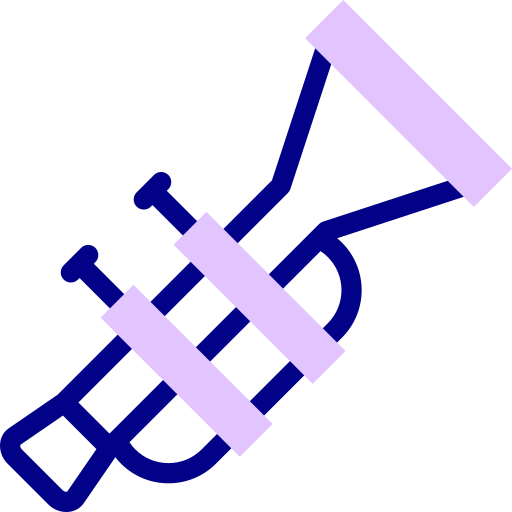트럼펫 Detailed Mixed Lineal color icon