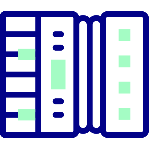 アコーディオン Detailed Mixed Lineal color icon