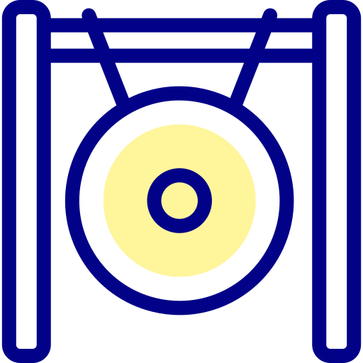 Gong Detailed Mixed Lineal color icon