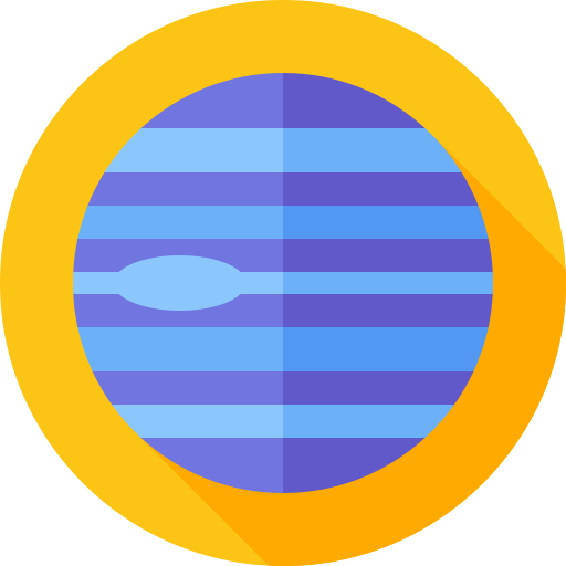 해왕성 Flat Circular Flat icon