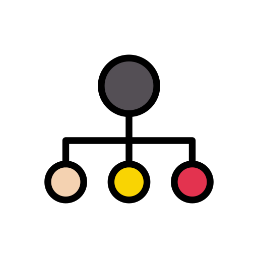 netzwerk Vector Stall Lineal Color icon