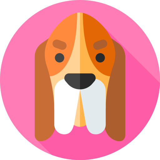 basset-hond Flat Circular Flat icoon