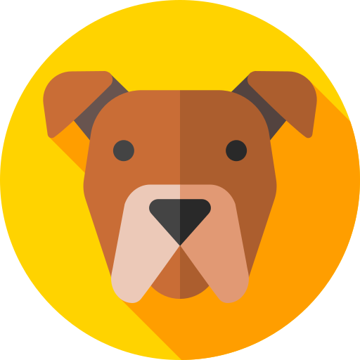 pitbull Flat Circular Flat icono