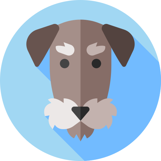 airedale-terrier Flat Circular Flat icon