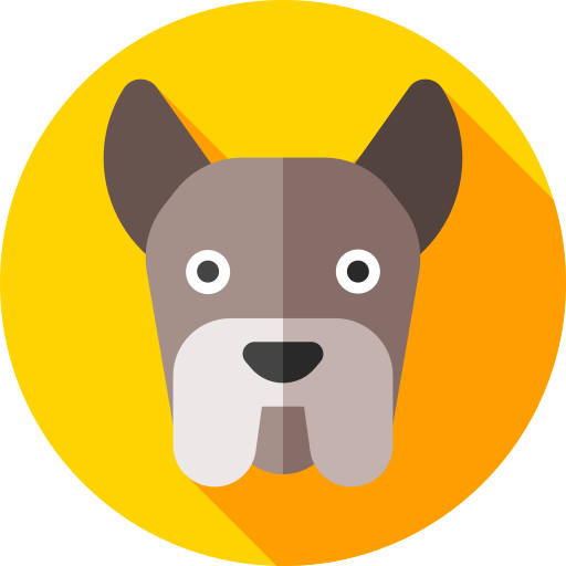 French bulldog Flat Circular Flat icon