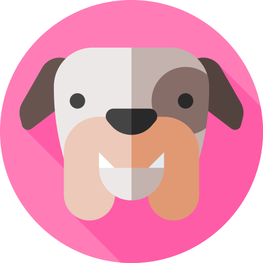 Bulldog Flat Circular Flat icon