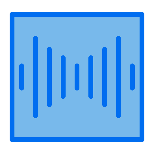 les ondes sonores Generic Blue Icône