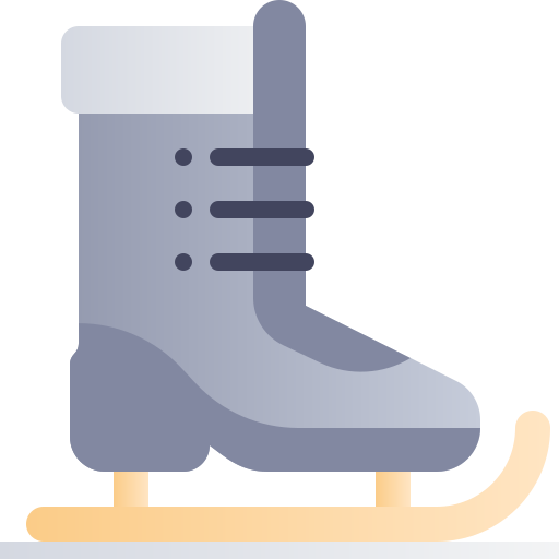 zapatos de patinaje sobre hielo Generic Flat Gradient icono