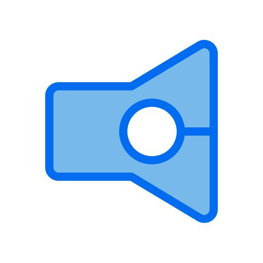 Mute button Generic Blue icon