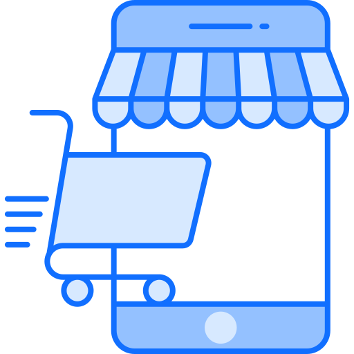 e-commerce Monochrome Blue icona