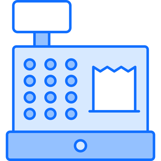 registratore di cassa Monochrome Blue icona
