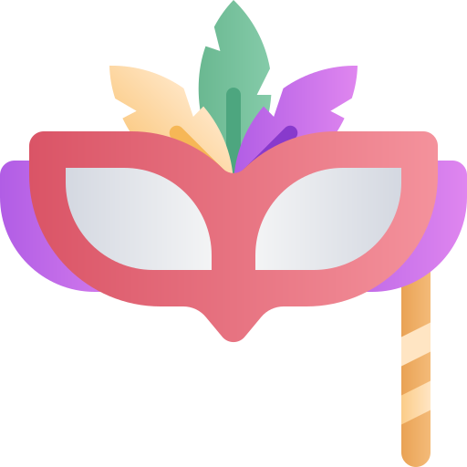 máscara de carnaval Generic Flat Gradient icono