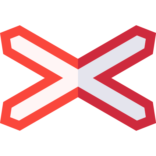 bahnübergang Basic Straight Flat icon