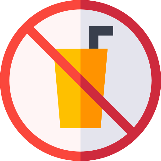 sin bebidas Basic Straight Flat icono